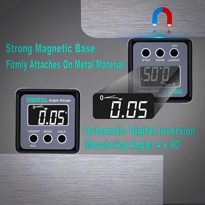 Digital Angle Gauge, eOUTIL Angle Finder Mini Digital Level Protractor - Image 2