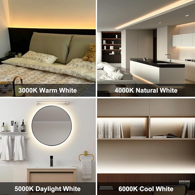 Pandery COB LED Strip Light, CCT Dimmable Strips Light, 2700K-6500K, 8mm Wide - Image 8