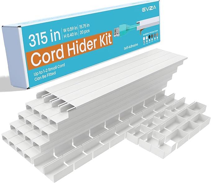 One Cord Channel Cable Concealer - 315in One-Cord Cover by EVZA