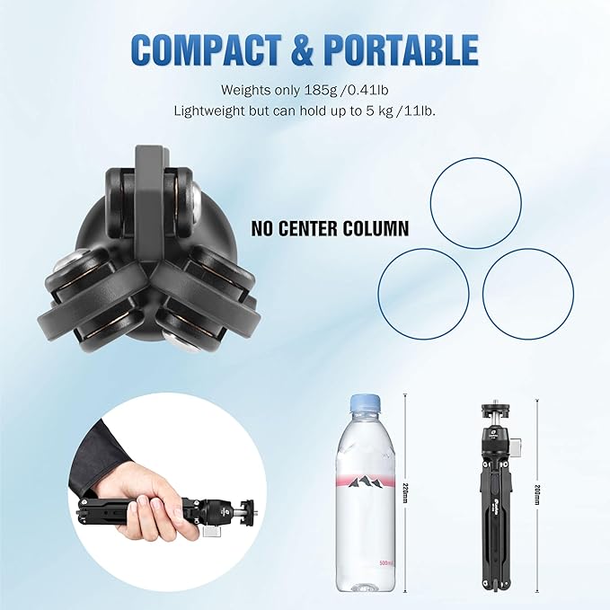 LEOFOTO 9.84" Aluminum Table Tripod - Image 6