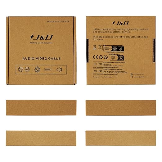 J&D Dual 1/4 inch TS to RCA Cable, 9 feet, Heavy Duty Audio Interconnect - Image 8