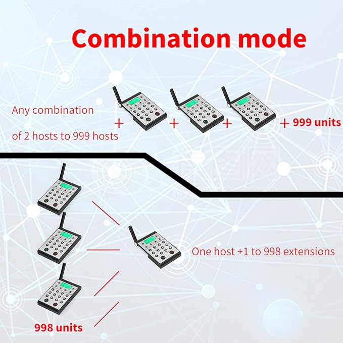 Eujgoov 1000m Distance Wireless Intercom Phone Hands Intercom System - Image 5