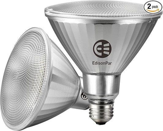 EdisonPar Full-Glass PAR38 LED Flood Light Bulbs Outdoor/Indoor Equivalent 300 by Edisonpar