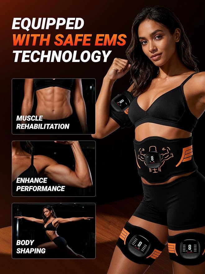 Electronic Muscle Stimulator 5-Piece Set, EMS Ab Machine - Image 3