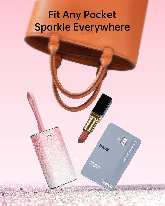 iWALK Sparkly 10000mAh Portable Charger, 22.5W Fast Charging Small Power Bank - Image 4