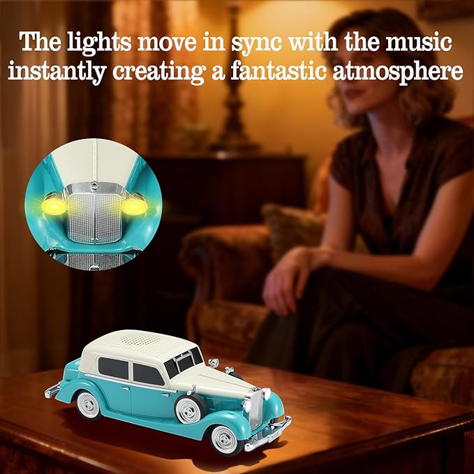 WSTER Vintage Car Bluetooth Speaker, Retro Classic Model - Image 4