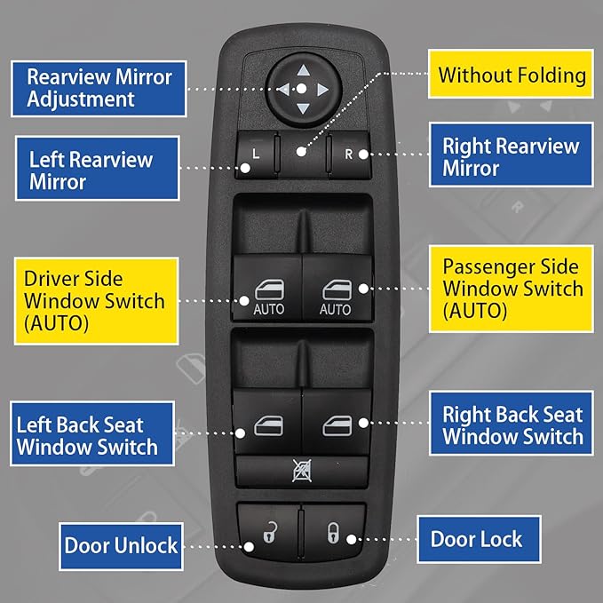 AMICAREP Master Power Window Switch Driver Side Compatible - Image 4