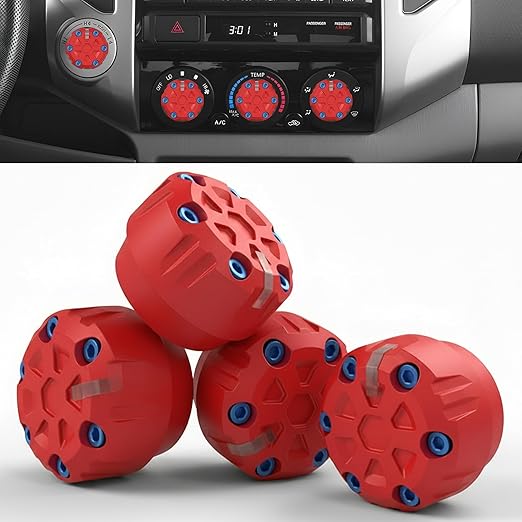 4 Pack - 2nd Gen Tacoma Accessories AC Knob Upgrade - 2005, 2015 Tacoma Climate by DUBBSHARDWARE