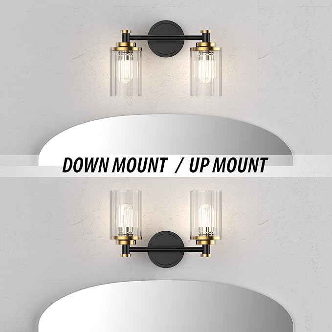 PHIXART Bathroom Lighting Fixtures Black and Gold Bathroom Vanity Light - Image 7