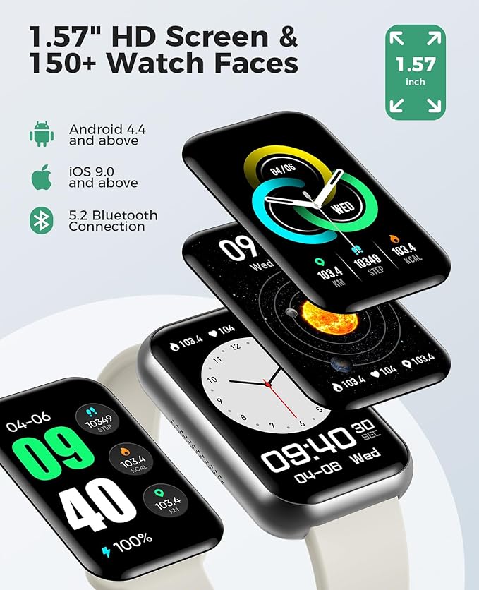 Smart Watch Fitness Tracker, 24/7 Heart Rate Spo2 Blood Pressure Monitor Sleep - Image 6