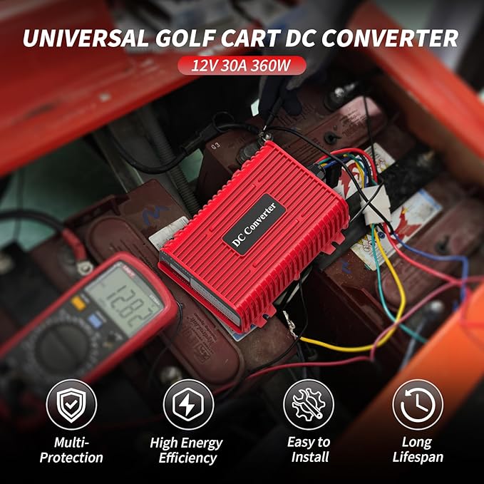 Universal 36V 48V to 12V Golf Cart Voltage Reducer DC Converter, 30A 360W DC - Image 3