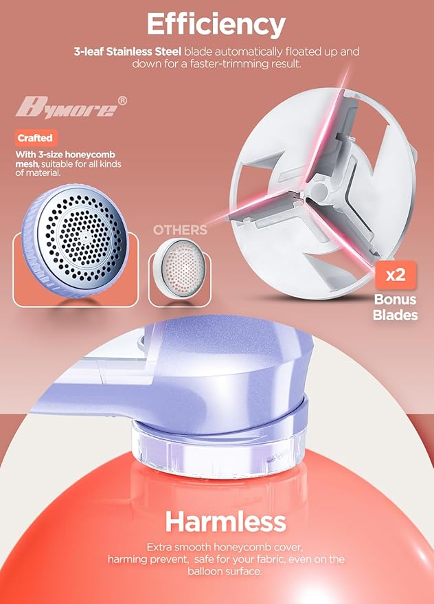 Bymore Fabric Shaver, Lint Remover, Lint Shaver Defuzzer Sweater Shaver - Image 3