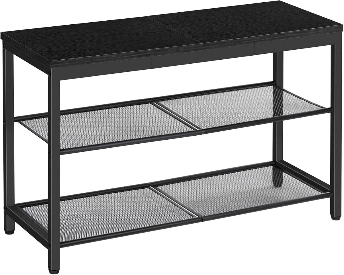 hoobro shoe bench, 3-tier shoe rack,industrial shoe organizer, main product view