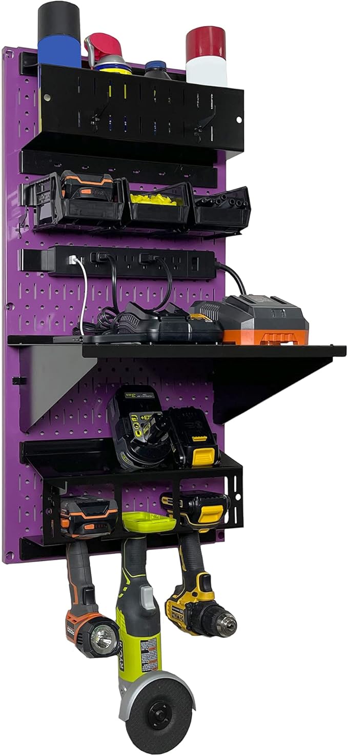 Wall Control Power Tool Storage Organizer Kit Cordless Drill Holder Charging - Image 3
