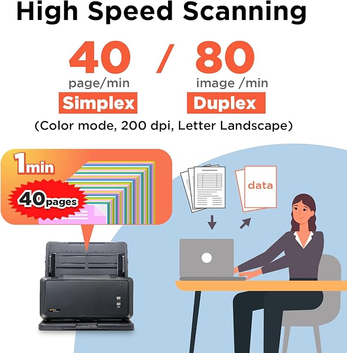 Plustek Wide-Format Color Duplex Document Scanner S30, - Image 3