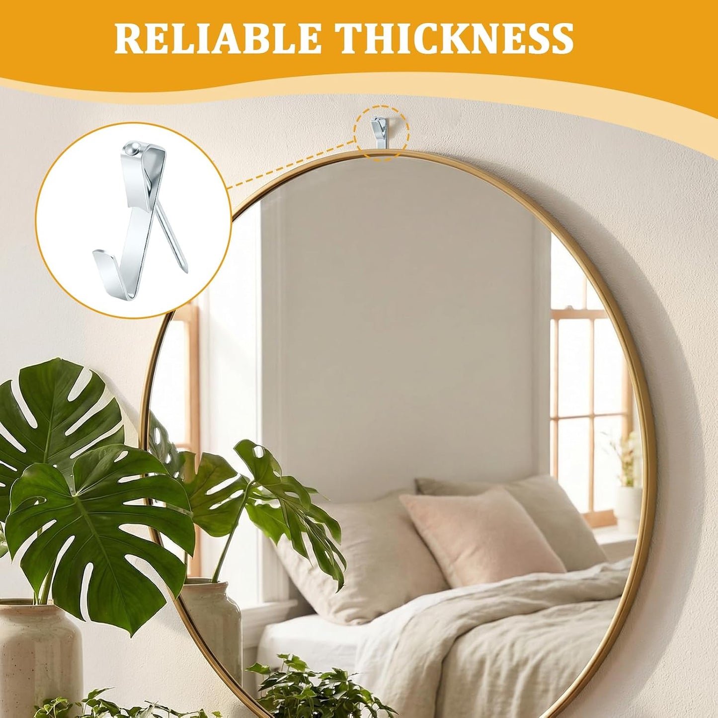 214Pcs Picture Hanging Hooks, Renter Friendly Picture Hanging Kit with Heavy Duty Picture Hangers and Hardware Nails, for Frame, Painting, Art and Photo, on Drywall,Plaster, and Wood Wall