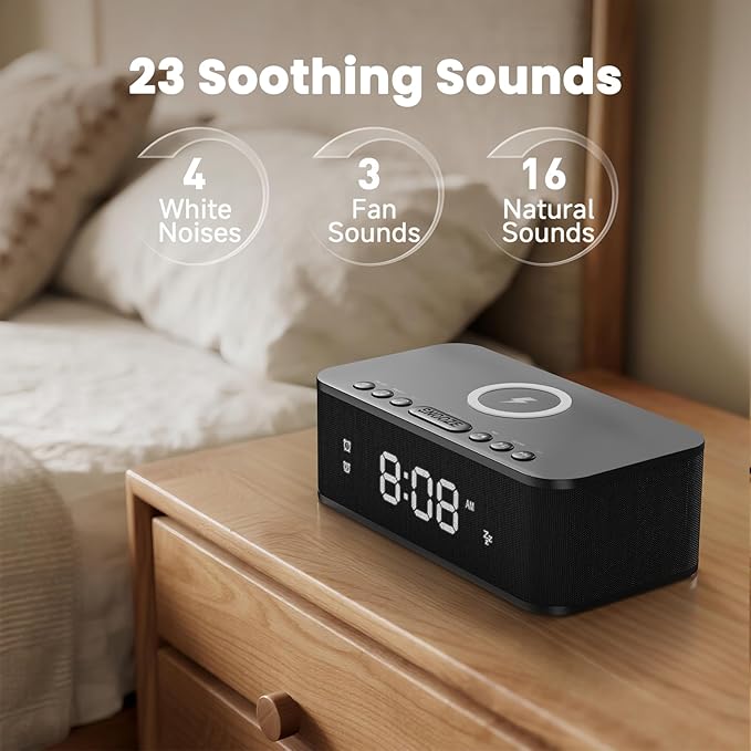 Fansbe Direct Digital Alarm Clock White Noise, Loud Digital Alarm Clocks - Image 4
