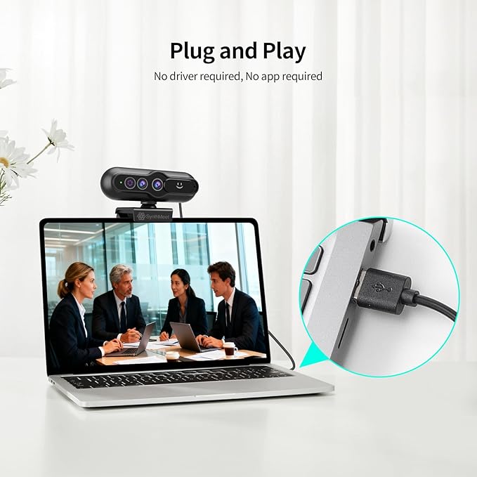 2K Windows Hello Webcam, Windows Hello Facial Recognition, 2K Camera Auto Light - Image 7