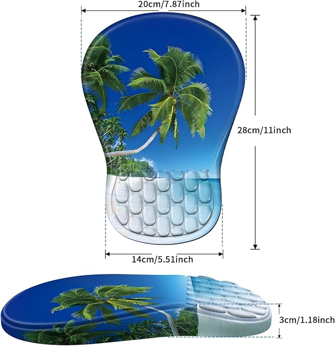 YIWEI Ergonomic Mouse Pad with Wrist Rest - Image 6