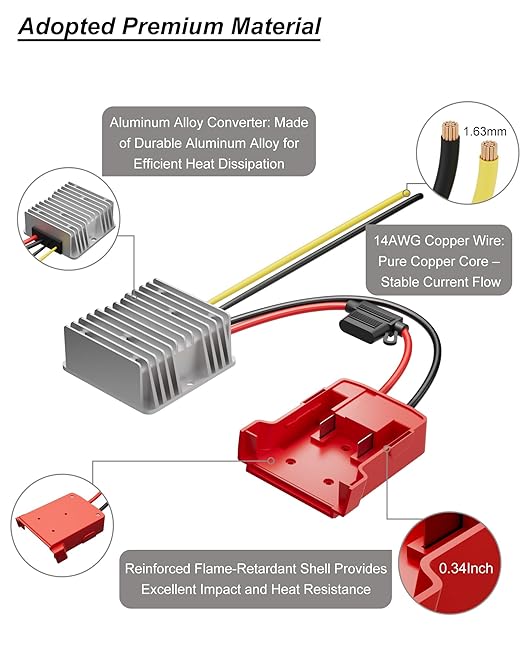 18V to 12V Step Down Converter Aadpter Compatible - Image 5