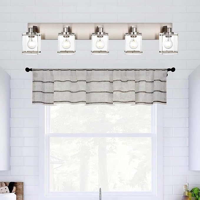 WINSHEN 5-Lights Brushed Nickel Bathroom Wall Light - Image 6