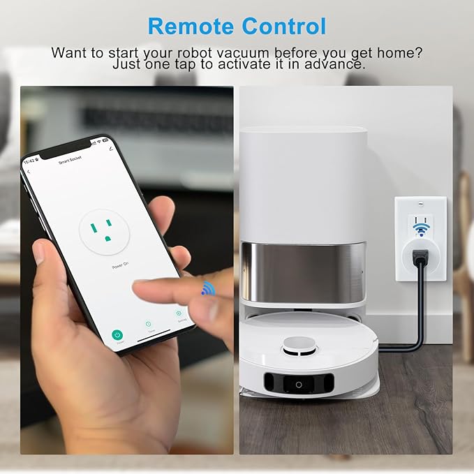 WiFi Smart Outlet Plug with Remote, Compatible with Alexa and Google Home via - Image 6