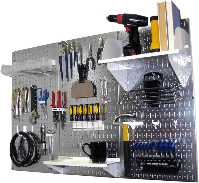 Wall Control Pegboard Organizer 4 ft. Metal Pegboard Standard Tool Storage Kit - Image 7