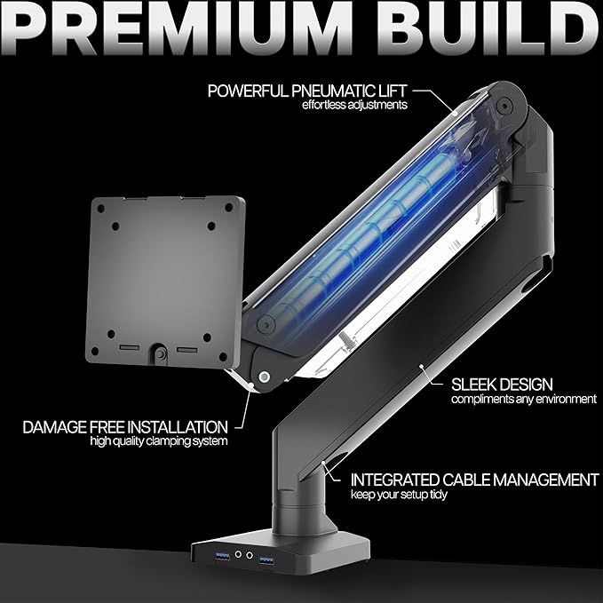 VIVO Premium Aluminum Heavy Duty Monitor Arm - Image 6