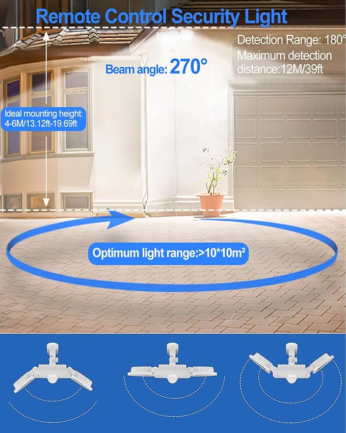 CLY 42W LED Security Lights Motion Sensor Light, 3600LM 5000K, IP66 Waterproof - Image 4