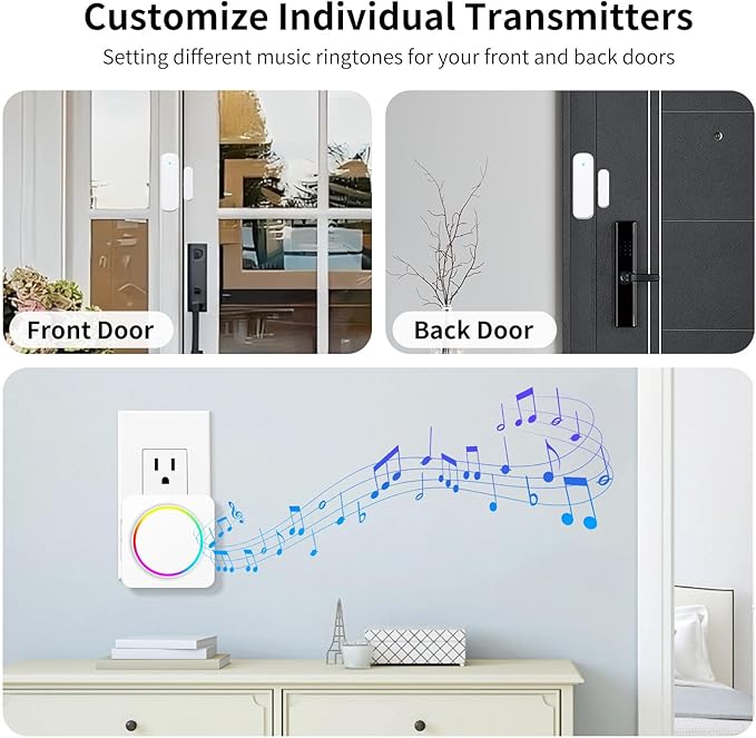 Door Chime, Door Sensor Chime When Door Opens, BITIWEND Door Entry Alarm - Image 7