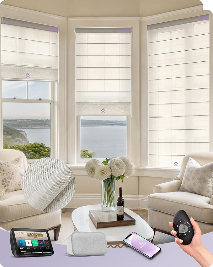 Graywind Smart Roman Shades 20% Blackout Compatible by Graywindbeyondshading