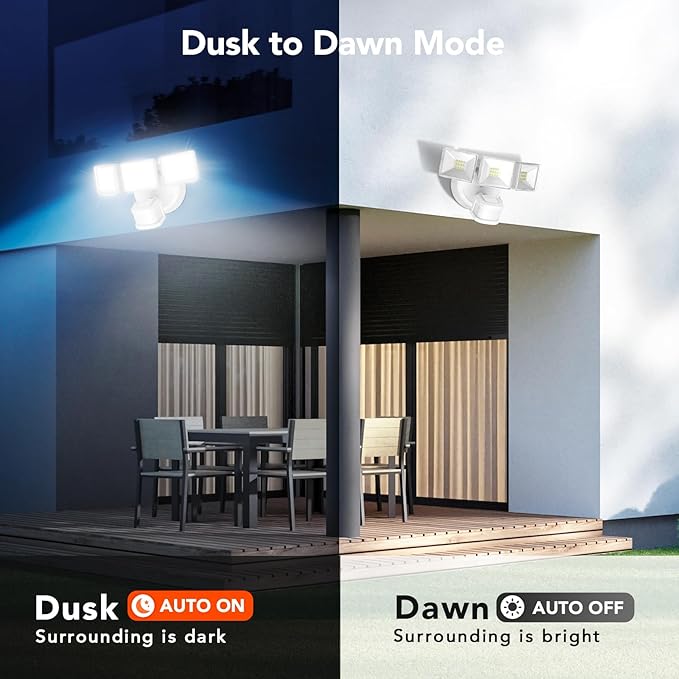 OREiN 2 Pack Motion Sensor Outdoor Lights, 4500LM 30W Outdoor Security Lights - Image 4