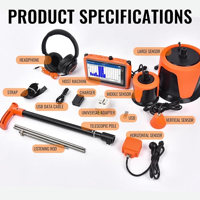 PQWT L7000 Underground Water Leak Detectors Indoor Outdoor Wall Water Pipe - Image 8