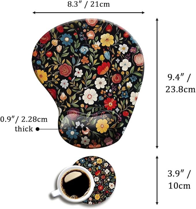 Ergonomic Mouse Pad with Wrist Support, Mouse Pad with Wrist Rest and Coaster - Image 5