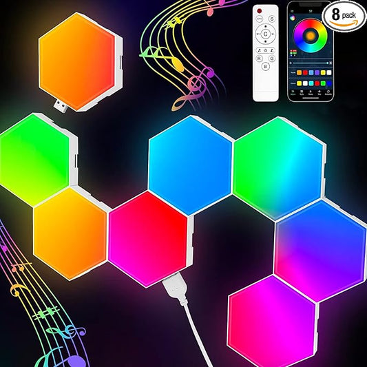 TISOFU Hexagon Lights LED Wall Panels, RGB Gaming Lights by TiSOFU