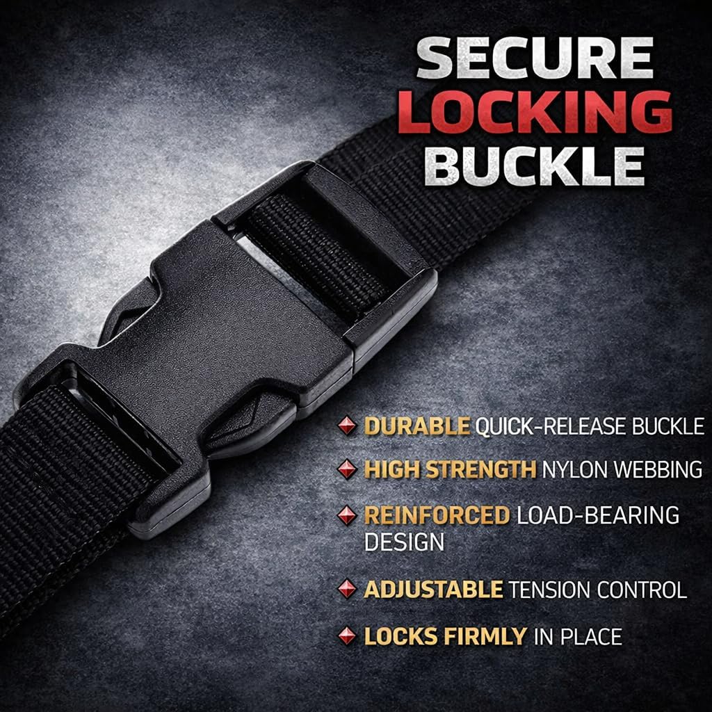 QuakeHold! 4520 Universal Flat Screen TV Safety Straps, Black Nylon | Anti-Tip Adhesive Straps help secure TVs & furniture against earthquakes, fire and floods with easy, tool-free installation.