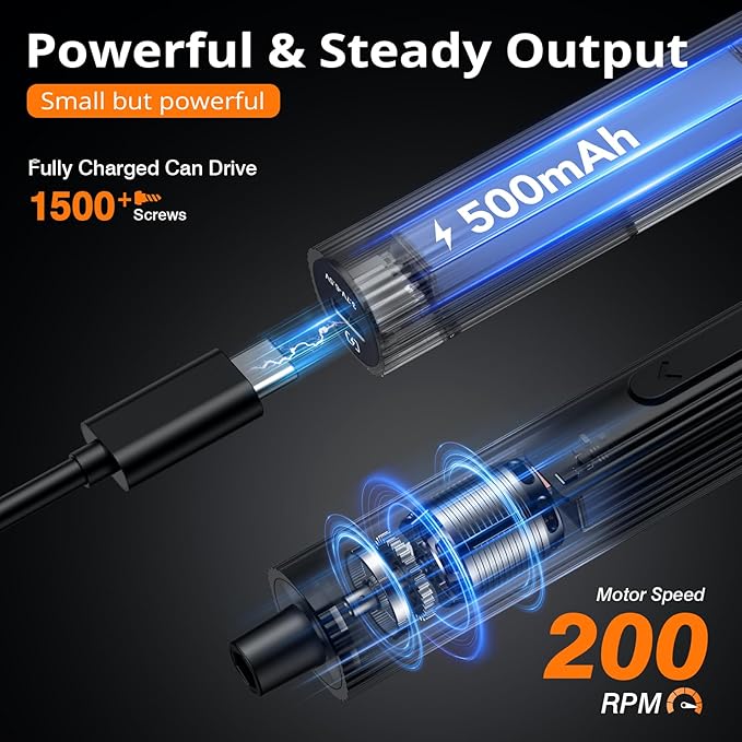 JOREST 155 in 1 Mini Electric Screwdriver Cordless, Precision Power Screwdriver - Image 4
