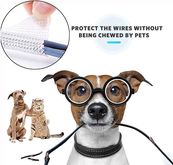 QCSIW 3/8"-50ft Braided Cable Sleeve Protector - Image 3