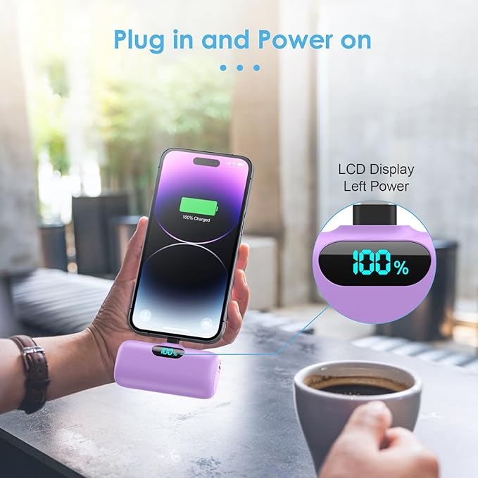 Mini Portable Charger USB C Power Bank, Upgraded 5000mAh PD Fast Charging - Image 5
