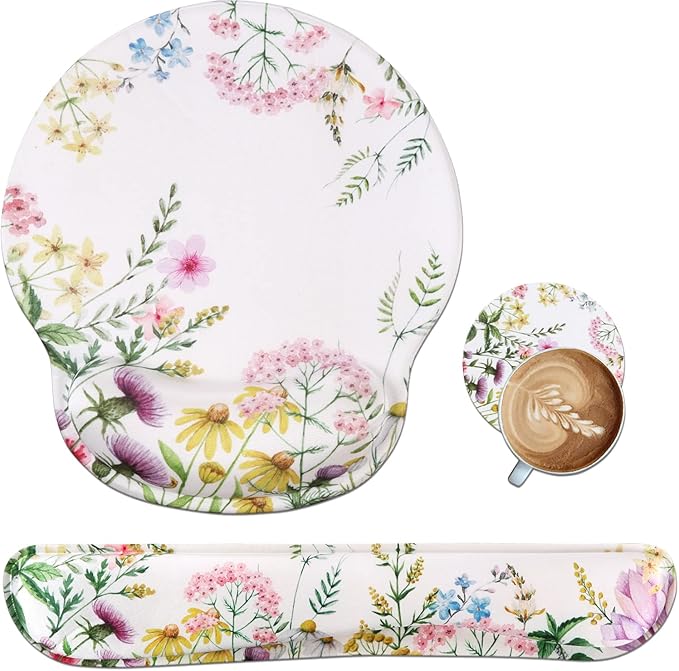 iLeadon Mouse Pad with Wrist Support Keyboard Wrist Rest Set, Ergonomic Mouse by iLeadon