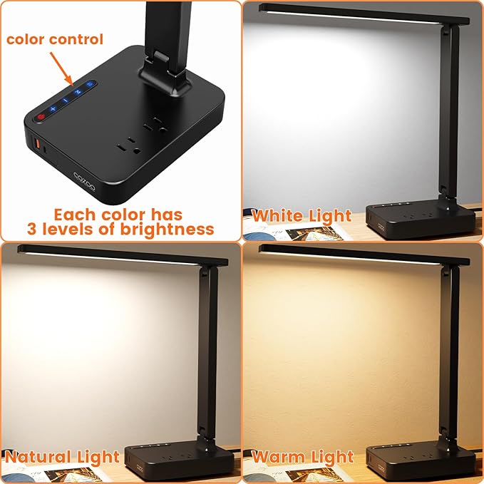 cozoo Desk Lamps for Home Office, Modern LED Desk Lamp for Dorm - Image 9
