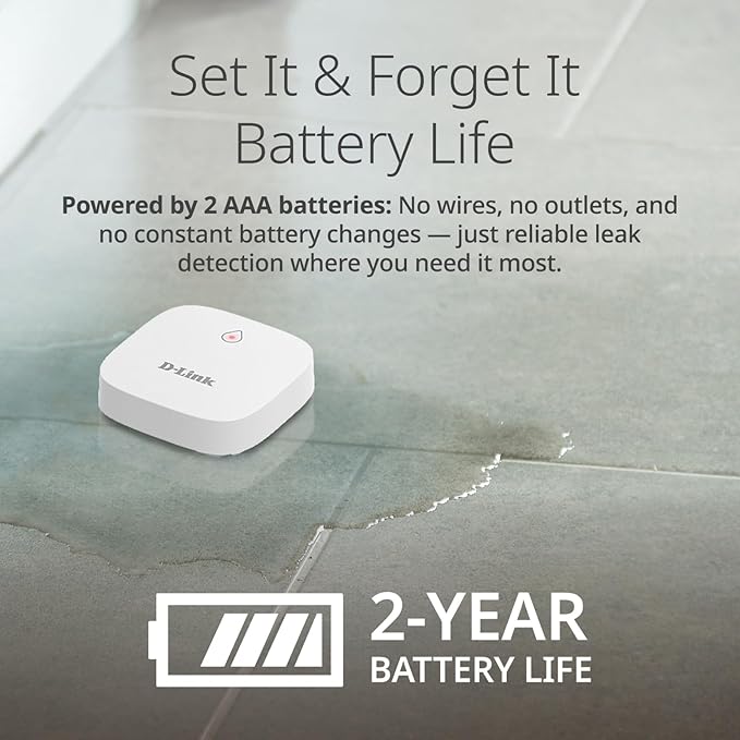 D-Link Add-on Remote Battery-Powered Water Leak Sensing Pod, Long-Range - Image 2