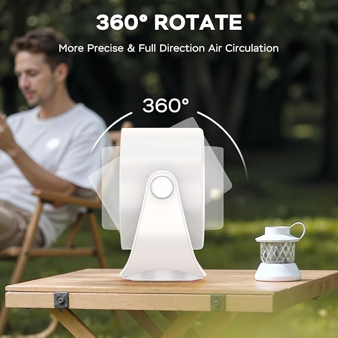 MORECORE Desk Fans for Bedroom, Strong Airflow Turbo Quiet Small USB Fan - Image 3