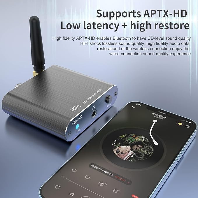 Bluetooth 5.2 Receiver Adapter for Old Home Stereo Receiver Speakers, Wireless - Image 7