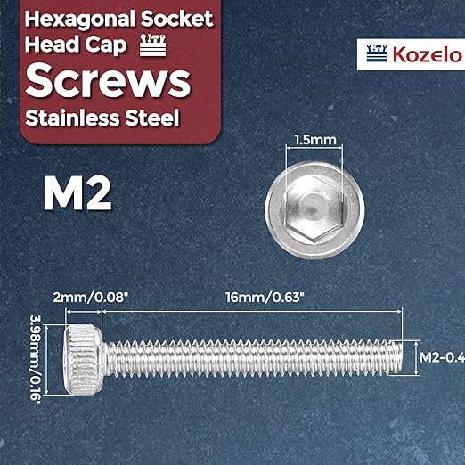 Kozelo 100pcs Socket Head Cap Screws - Image 2