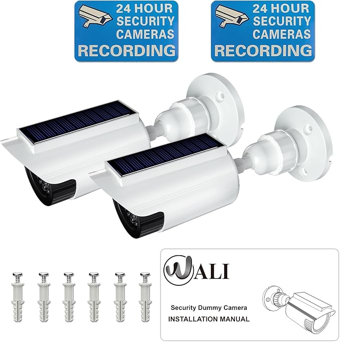 WALI Fake Dummy Camera, Solar Powered Fake Security Camera - Image 9