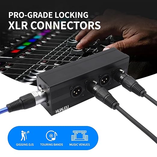 HUALEU 3Pin XLR 1 Female to 4 Male Splitter, 4Way XLR Single Input to Four - Image 8