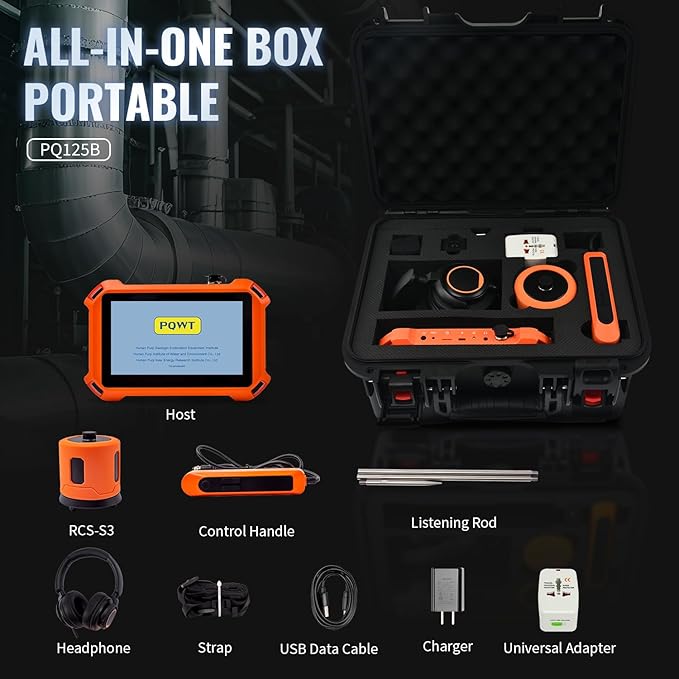 PQWT 125B Water Leak Detector, Outdoor Underground Pipe Leak Detection - Image 3