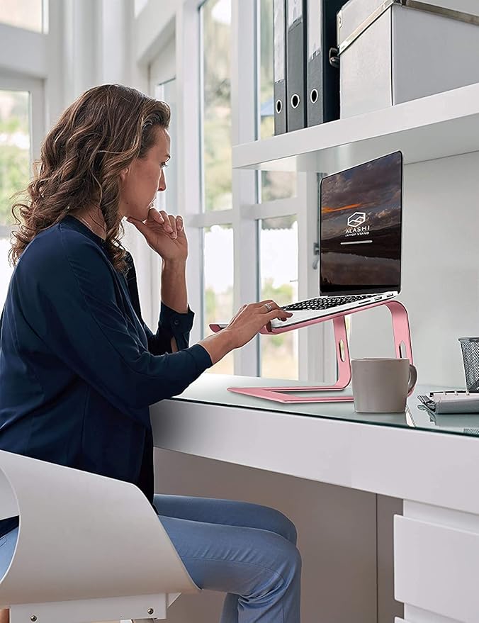 SOUNDANCE Laptop Stand, Aluminum Computer Riser, Ergonomic Laptops Elevator - Image 8