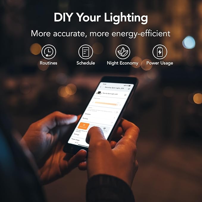 OREiN Motion Sensor Outdoor Lights, AC Smart WiFi Flood Lights Outdoor Connect - Image 4